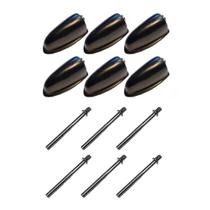 Kit 6 Canoas Tom Caixa Preta 19.6 + 6 Parafusos 55Mm X 6Mm