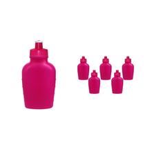 Kit 6 Cantis 500Ml Rosa Neon Plástico Premium