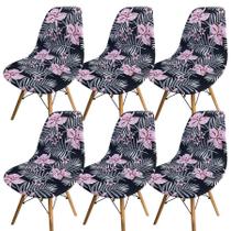 Kit 6 Capa Cadeira Charles Eames Eiffel Pé Palito Malha