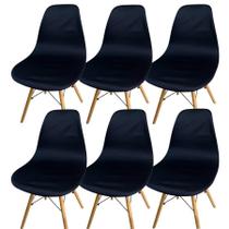 Kit 6 Capa Cadeira Charles Eames Eiffel Pé Palito Malha Lisa