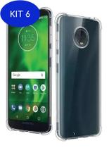 Kit 6 Capa Capinha Anti Impacto Transparente Moto G6 Plus