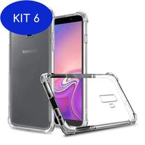 Kit 6 Capa Capinha Anti Shock Transparente Samsung Galaxy J6 Plus