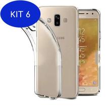 Kit 6 Capa Capinha Anti Shock Transparente Samsung Galaxy J7 Duo