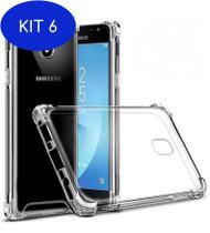 Kit 6 Capa Capinha Anti Shock Transparente Samsung Galaxy J7 Pro