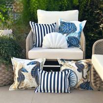 Kit 6 Capas Almofadas Impermeáveis Área Externa Sardenha c/ Concha