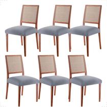 Kit 6 Capas Assento Cadeira Jantar Mesa Cozinha Ajustável Fecho Fivela Protetora Elasticada Lisa