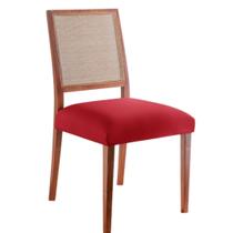 Kit 6 Capas Assento Cadeira Jantar Mesa Cozinha Protetora Lisa Elasticada Ajustável Fecho Fivela