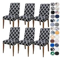 Kit 6 Capas Cadeira Jantar Tecido Importado Spandex Elás Vog