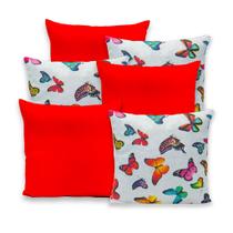 Kit 6 Capas de Almofada 40x40cm Gorgurinho Lisas e Estampadas