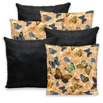Kit 6 Capas de Almofada 40x40cm Zíper Gorgurinho Lisa e Estampada