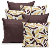 Kit 6 Capas de Almofada 40x40cm Zíper Gorgurinho Lisa e Estampada