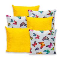 Kit 6 Capas de Almofada c/ Zíper 40cmx40cm Gorgurinho