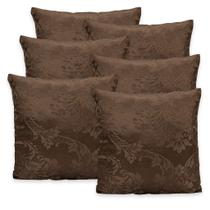 Kit 6 Capas de Almofada c/ Zíper em Jacquard Adamascado Luxo 40cm x 40cm