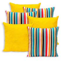 Kit 6 Capas de Almofada com Zíper 40cmx40cm Gorgurinho