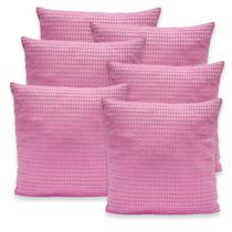 Kit 6 Capas de Almofadas Estampadas 40x40 C/ Zíper Piquet Favinho Decoração Luxo