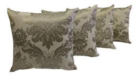 Kit 6 Capas De Almofadas Jacquard Medalhão Arabesco 45x45