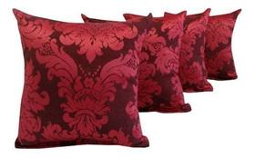 Kit 6 Capas De Almofadas Jacquard Medalhão Arabesco 45x45