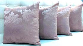 Kit 6 Capas De Almofadas Jacquard Medalhão Arabesco 45x45
