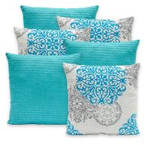Kit 6 Capas de Almofadas Piquet 40x40 Com Zíper Favinho Decoração - Rafaloro Enxovais