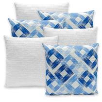 Kit 6 Capas de Almofadas Piquet 40x40 Com Zíper Favinho Decoração