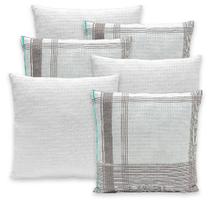Kit 6 Capas de Almofadas Piquet 40x40 Com Zíper Favinho Decoração - Rafaloro Enxovais