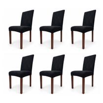 Kit 6 Capas de Cadeira Linha Gold Francesa - Preto Kit 6 Capas de Cadeira Linha Gold Francesa - Preto