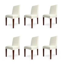 Kit 6 Capas de Cadeira Linha Gold Holandesa - Creme Kit 6 Capas de Cadeira Linha Gold Holandesa - Creme