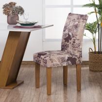 Kit 6 Capas De Cadeira Mesa Sala Jantar Elástico Flor De Maple