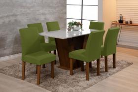 Kit 6 Capas De Cadeira Mesa Sala Jantar Elástico Verde Oliva
