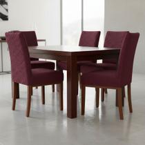 Kit 6 Capas de Cadeira Prime Matelada Cozinha Decoração Luxo Casa Elástica Mesa de Jantar
