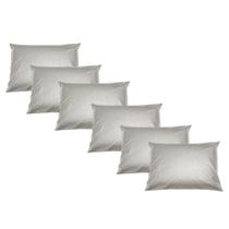 Kit 6 Capas de Travesseiro Hospitalar Impermeável Bege/Azul/Cinza (50x70) com Zíper.