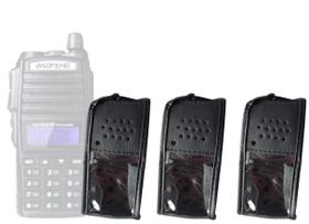 Kit 6 Capas Em Couro Para Rádio Comunicador Baofeng Uv-82