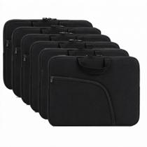 Kit 6 Capas Luvas Notebook 15,6 Com Bolso Externo Para Acessórios Compatível com Lenovo Vaio Avell Positivo Multilaser Acer Aseus Etc