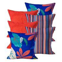 Kit 6 Capas para Almofada Decorativa 45x45 com Zíper Sala Sofá
