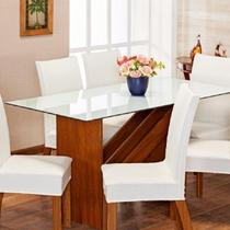 Kit 6 Capas Para Cadeira De Jantar Malha Gel - Branco