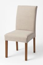Kit 6 Capas Para Cadeiras Linho Jacquard Bege Sala De Jantar Premium