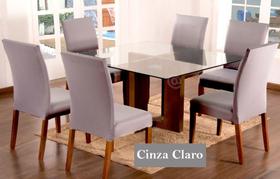 Kit 6 Capas Pra Cadeira Jantar Para Mesa 6 Lugares Malha Gel Kit 6 Capas Pra Cadeira Jantar Para Mesa 6 Lugares Malha Gel