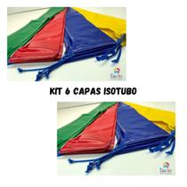 Kit 6 capas protetora colorida para hastes cama elástica - Casinha Brinquedos
