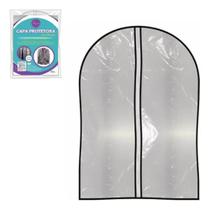 Kit 6 Capas Protetora Roupa Transparente Terno Vestido Zíper