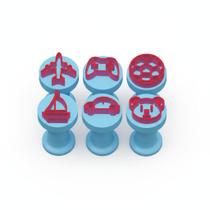 Kit 6 Carimbos Brinquedos - Carimbos para Doces Kit 6 Carimbos Brinquedos - Carimbos para Doces