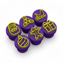 Kit 6 Carimbos Marcador Brigadeiro/Doces Natal Papai Noel Modelo 2