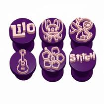 Kit 6 Carimbos Marcador Brigadeiro/Doces Tema Lilo & Stitch Modelo 3