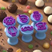 Kit 6 Carimbos Mundo Musical - Carimbos para Doces Kit 6 Carimbos Mundo Musical - Carimbos para Doces