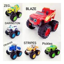 Kit 6 Carrinhos Blaze Personagem Machine Racer Brinquedos