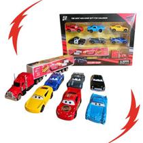 Kit 6 Carrinhos Cars Relâmpago McQueen Carreta Metal Diecast Coleção Infantil