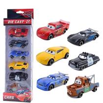 Kit 6 Carrinhos Cars Relâmpago McQueen Metal Diecast Miniatura Infantil Coleção