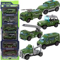 Kit 6 Carrinhos De Brinquedo Miniatura Exército Colecionável Kit 6 Carrinhos De Brinquedo Miniatura Exército Colecionável