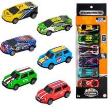 Kit 6 Carrinhos De Ferro Miniatura Com Fricção Dm Collection - Dm Toys