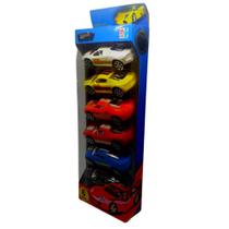 Kit 6 Carrinhos Miniatura Brinquedo Plastico