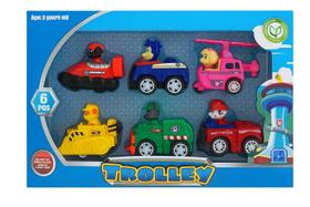 Kit 6 carrinhos Patrulha Canina Carrinho de Fricção Infantil Sortido